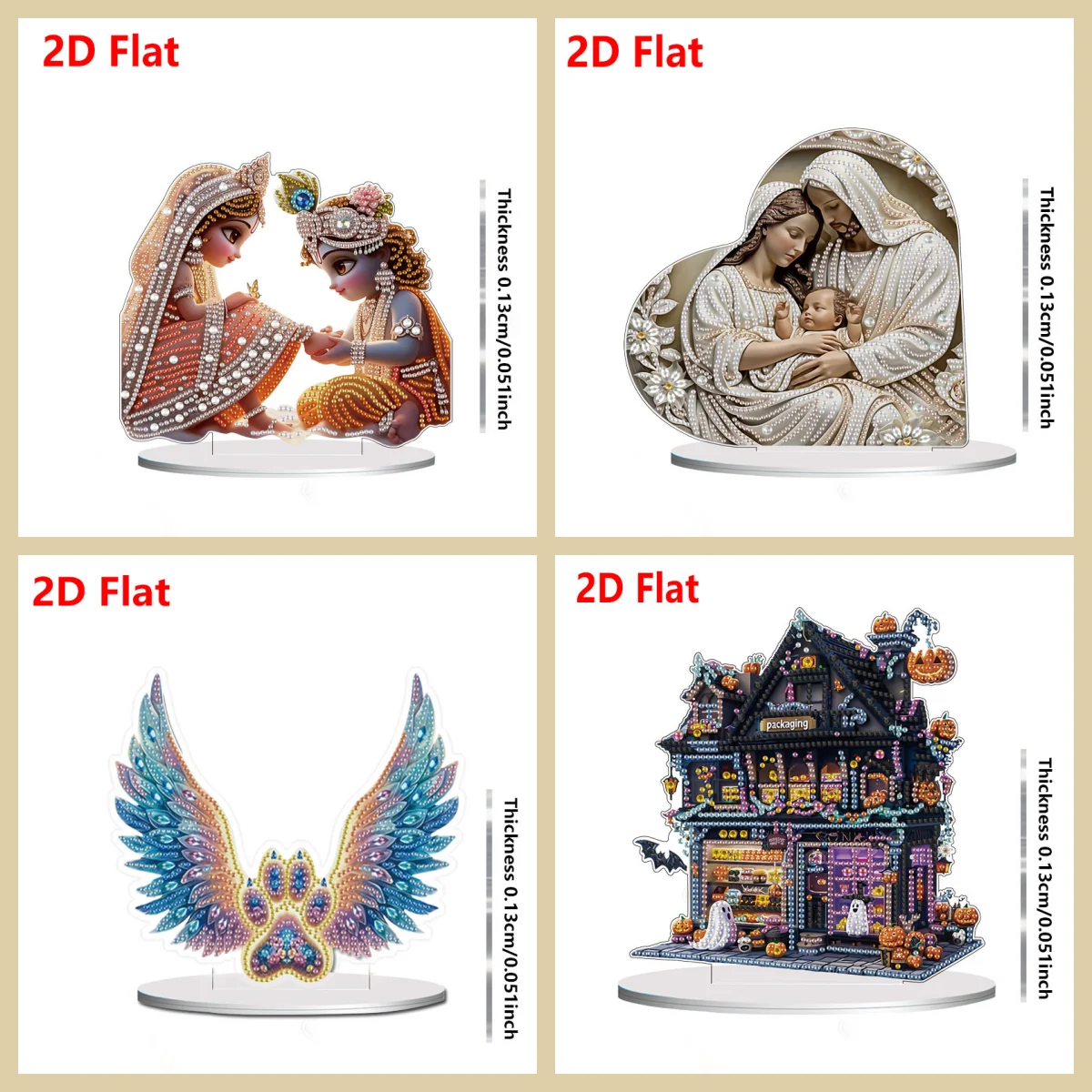 1 DIY diamond art painting set, made of acrylic with cartoon and animal themes, suitable for living room and bedroom ornaments.