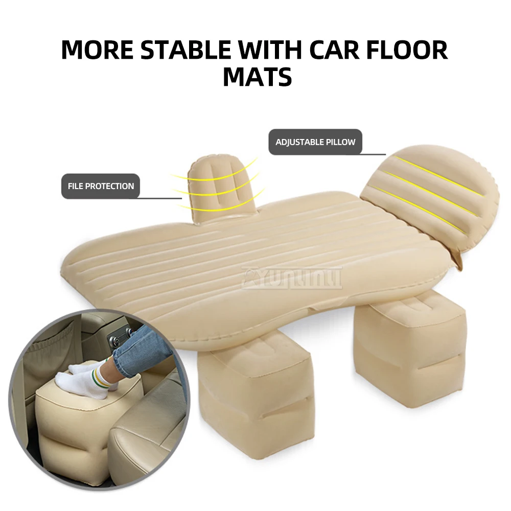 Cama inflable para coche, cojín de escape trasero para SUV, cama de viaje, accesorios para automóviles, colchón inflable cómodo para viajes por carretera