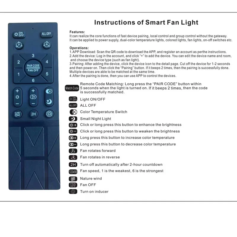 Ventilador de techo con aplicación inteligente, ventilador de 46 y 52cm con luces Led, 3 colores, 36W, decoración con Control remoto, lámpara de