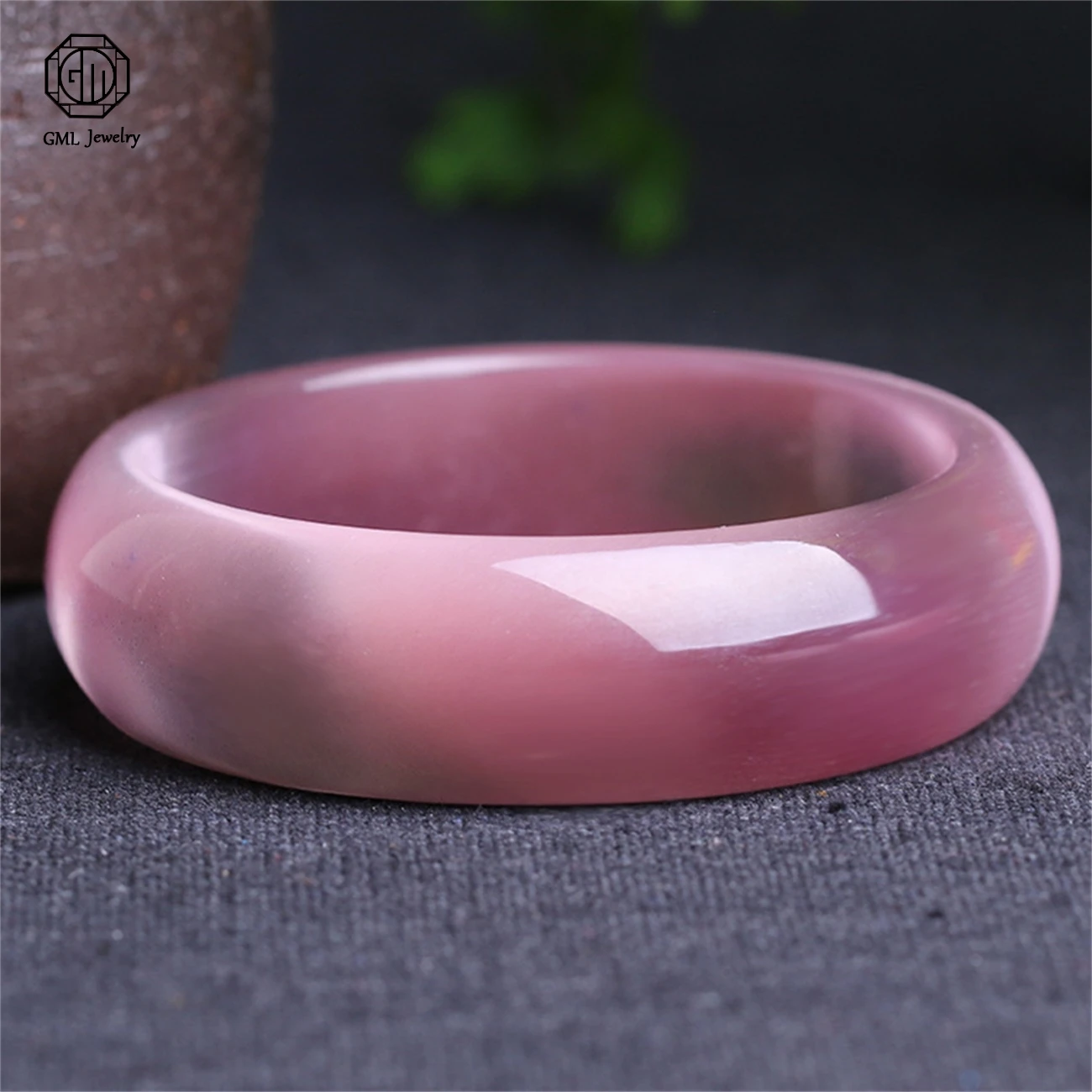 Genuine Cat Eye Stone Bracelet Wide Width Fashionable Korean Style Minimalist for Women Students Daily Wear Jewelry Gift