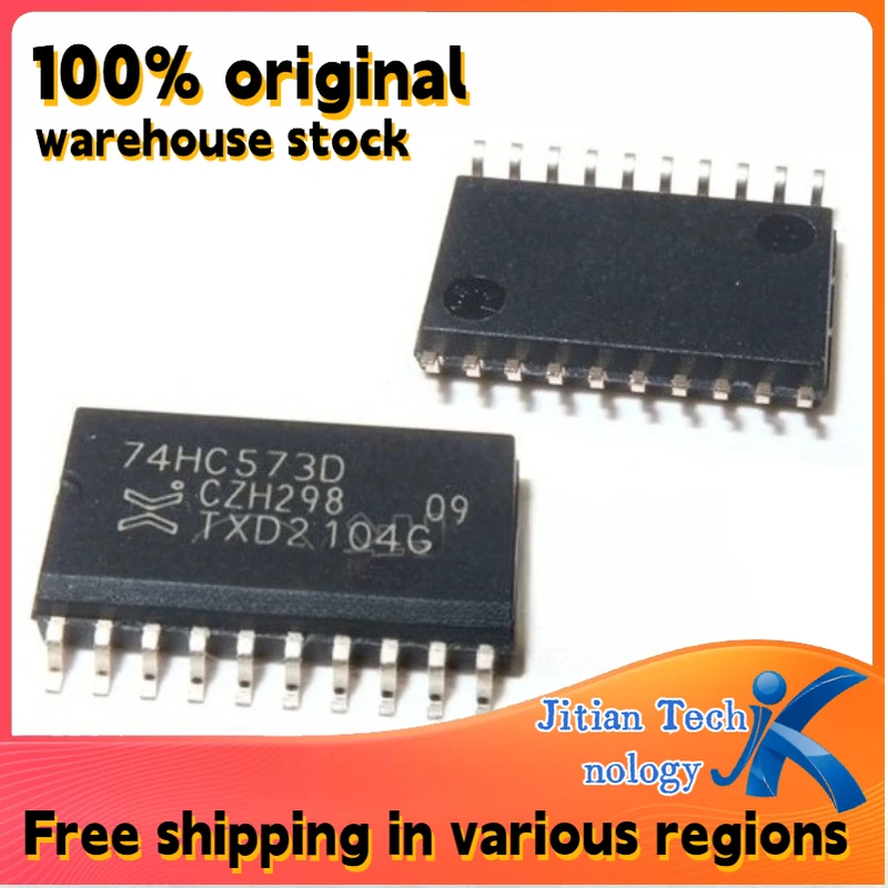 20PCS 100% new 74HC573D,653 logo 74HC573D TSSOP-20 Latch chip IC Channel direct sales