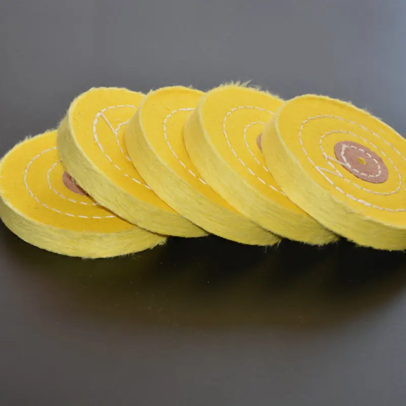 

10Pcs Yellow White Buffing Wheels Polishing Wheel Buff Pads Cotton Cloth Jewelry Polishing Grinder Pad For Scratch Removal