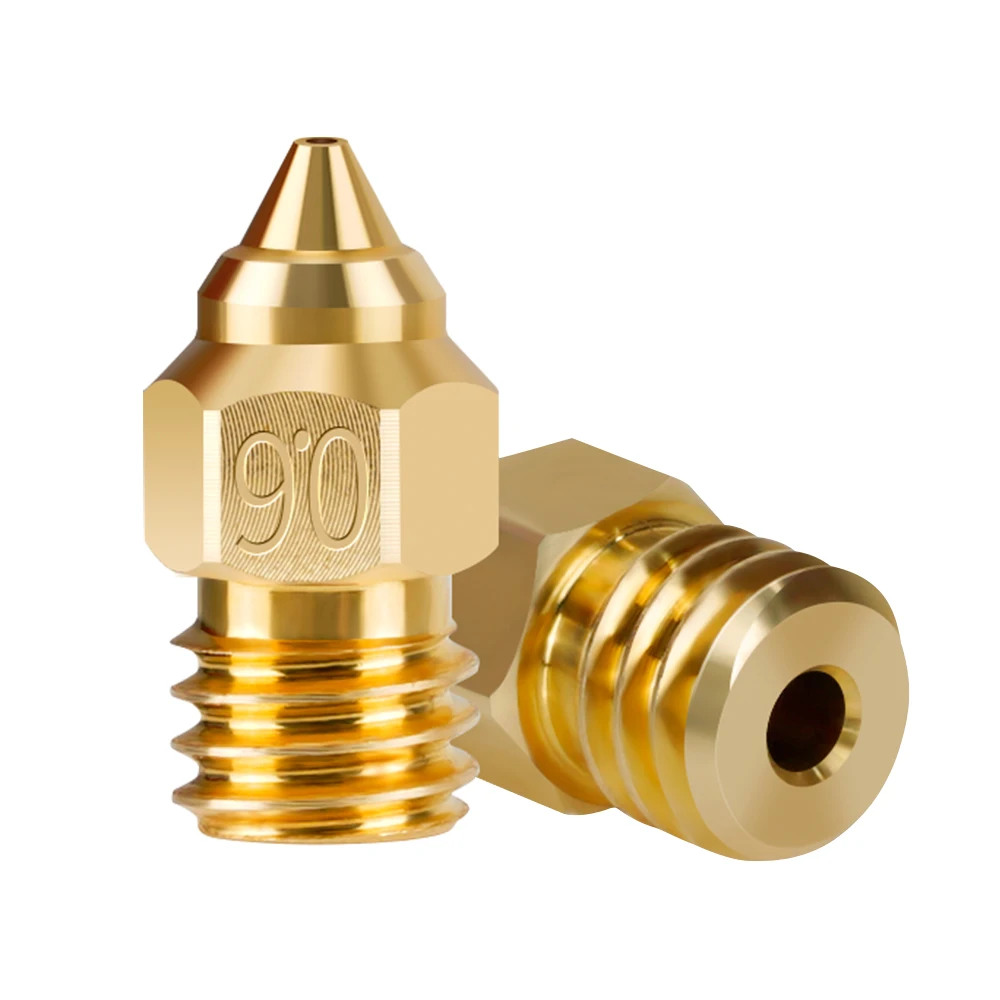 2pcs CR-6 SE Plated Copper Nozzle 3D Printer Parts High Temperature Resistance M6 Thread Brass Nozzles For Ender 3 S1 CR6 SE