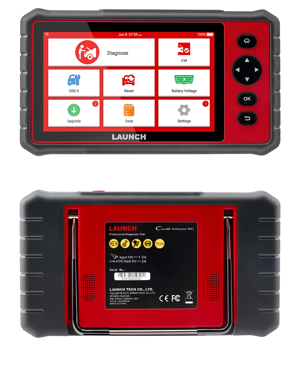 Outil de Diagnostic Automobile OBD2, Système Complet TPMS Tains 173 IMMO 26 Réinitialisation, Lecteur de Code OBDII, Mise à Jour LAUNCH X431 CRP909E