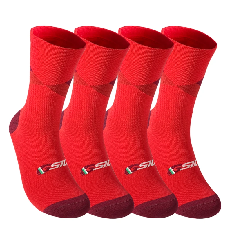 4 Paar Team-Radsocken, Professionelle Sportsocken, Hochwertige Laufsocken, Basketballsocken in Vielen Farben – Detail 9