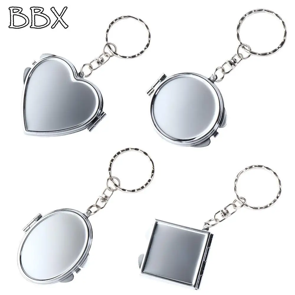 

Portable Folding Mirror Keychain Outdoor Pocket Pocket Compact Makeup Mirror with Keychain