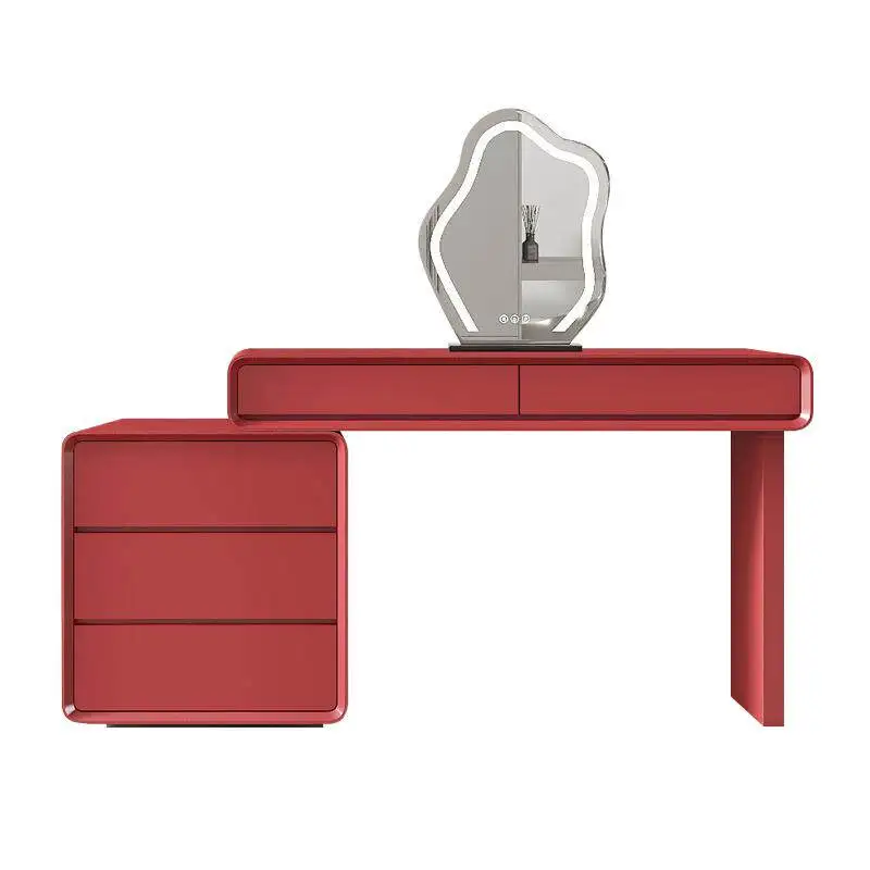 

Painted Italian minimalist style bedroom storage light luxury cosmetic table storage cabinet, desk integrated