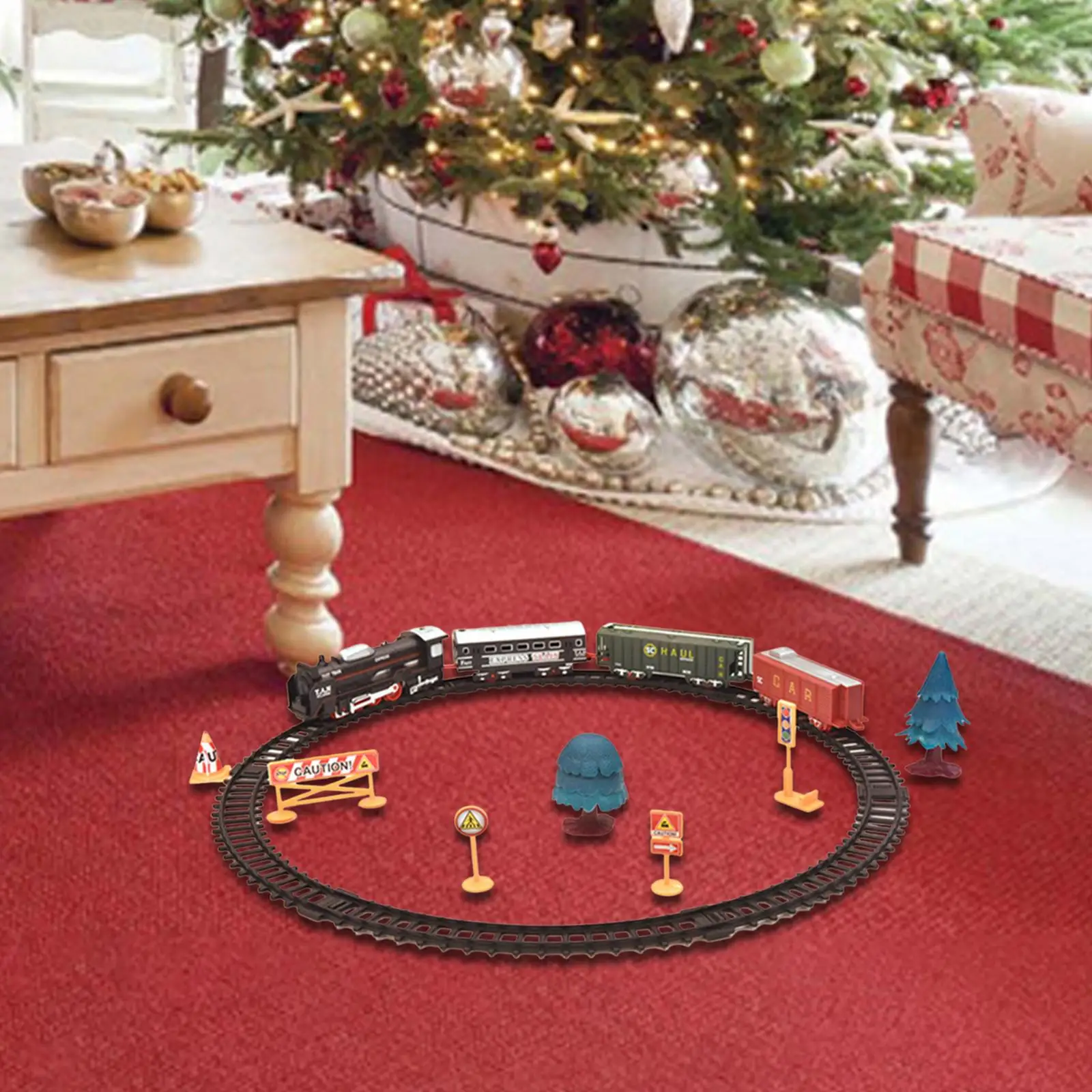 Electric Train Set Creative Christmas Toy Train for Children Kids Boys Girls