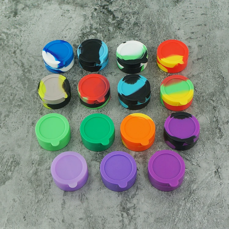 5 pcs 10ML silicone wax jar container Storage box Oil container smoking tobacco container