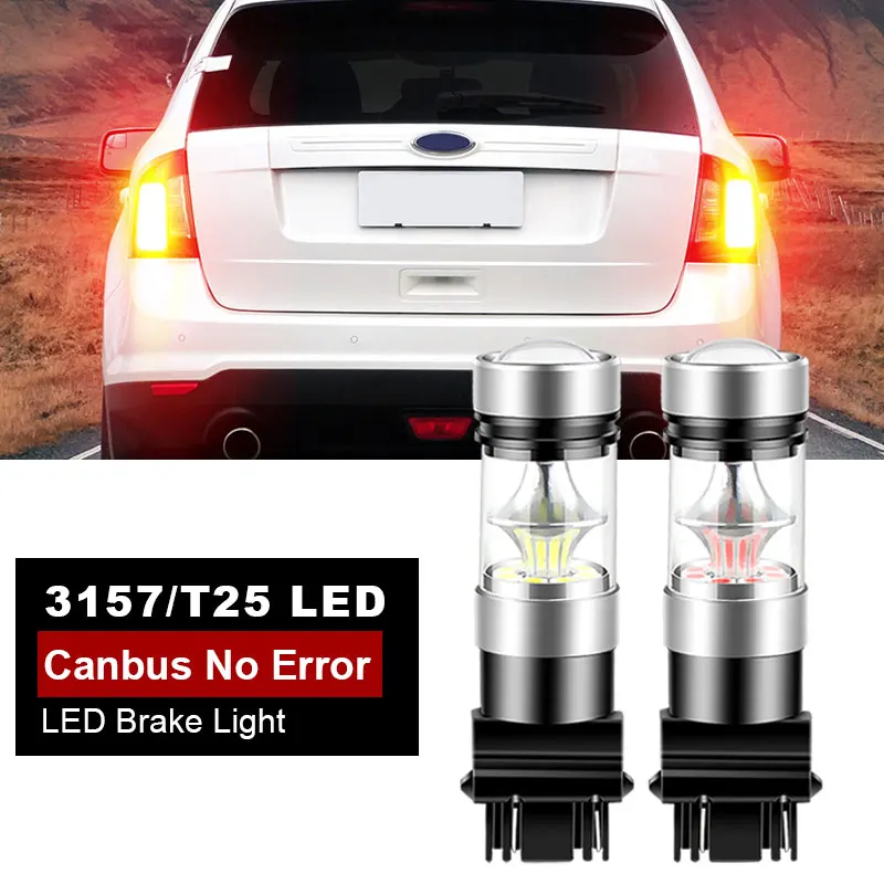 For Ford Edge 2011-2014,Escape 2013-2016,Expedition 2014-2017 Taurus 2010-2012 Canbus LED Brake Light Blub Lamp 3157 3057 P27/7W