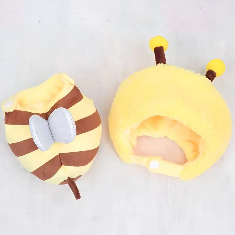 20CM Little Bee baby clothes, cotton clothes, plush and cute dolls, dress-up attribute set, Little Bee accessories