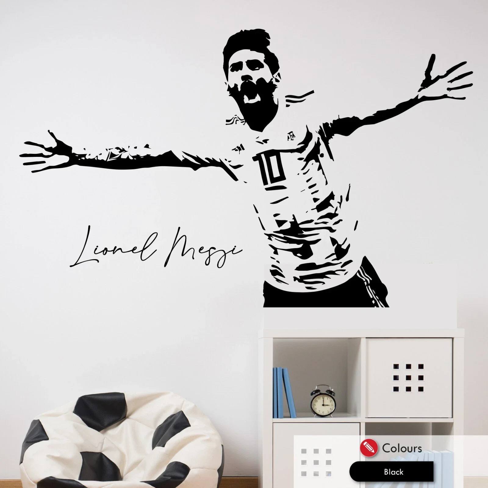 

Lionel Messi footballer football soccer player Wall Sticker Decal Decor Vinyl Art Poster removeable self-adhesive