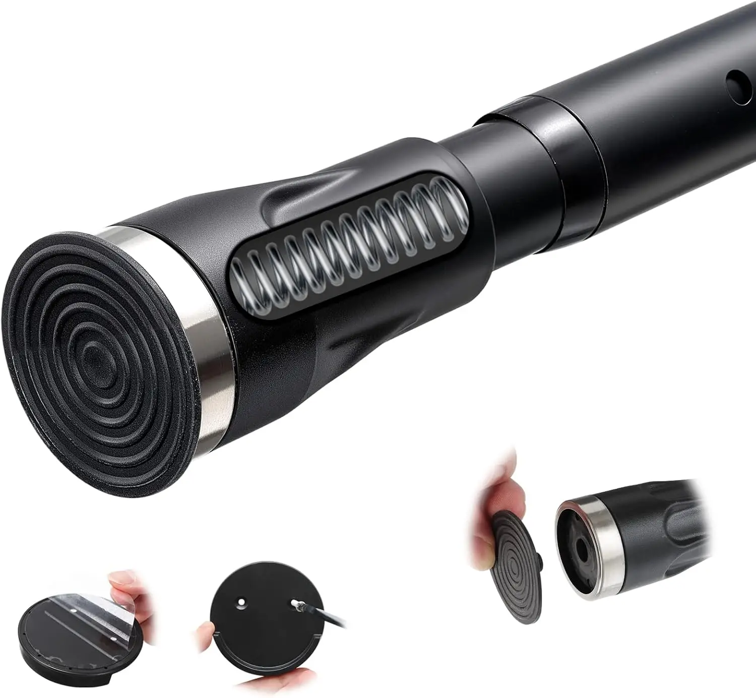 

Регулируемый карниз для штор, 42-115 дюймов, усиленный, черный, для ванной комнаты, шкафа, окон