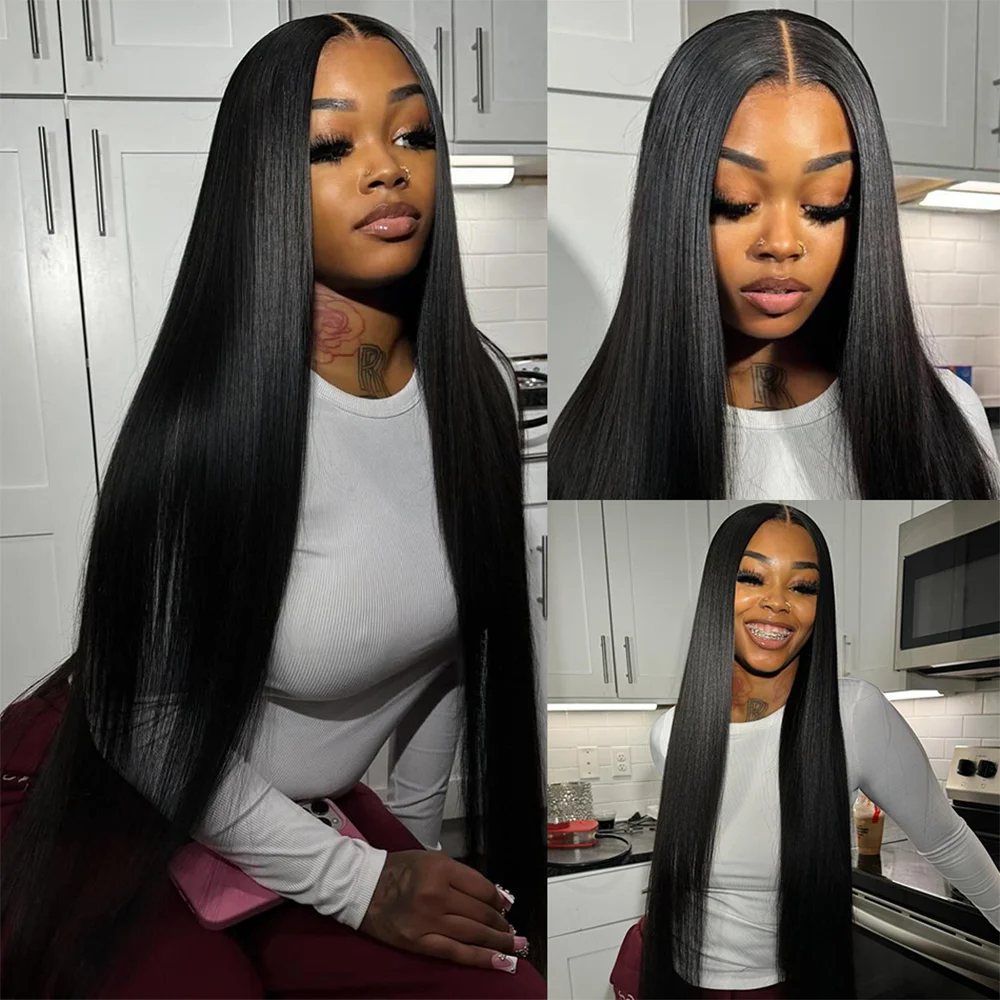 Straight 16-40 Inch 13x4 Lace Front Wigs Human Hair Wig 250 Density Straight 13x6 Lace Front Wigs Pre Plucked Straight 5x5 Glueless Human Hair Frontal Human Hair Wig For Women