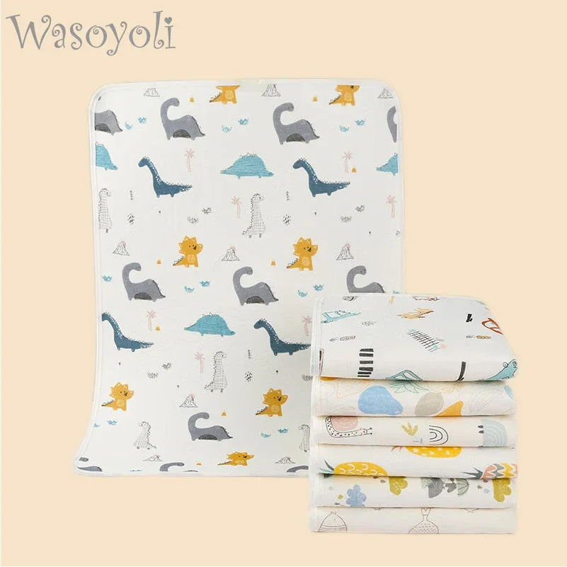 1 Piece Wasoyoli Baby Changing Pads 50*70cm Infant Pushchair Waterproof Mat Newborn Baby Portable Reusable Changing Pad