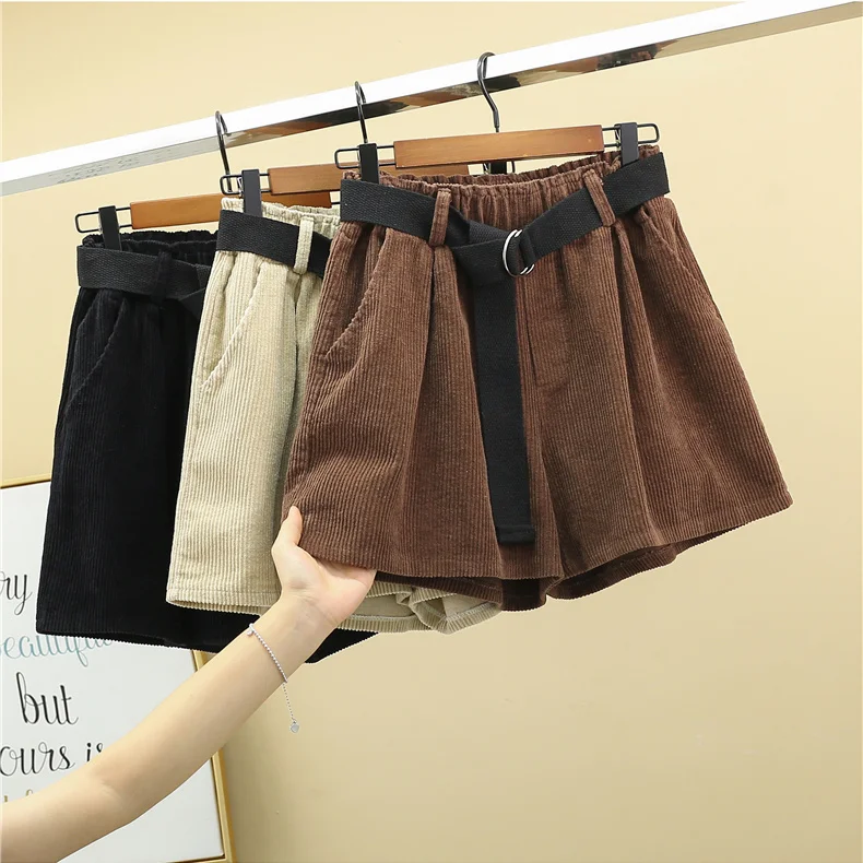 

Shorts Women Corduroy Shorts Women Plus Size Loose Casual Pants Ropa Mujer