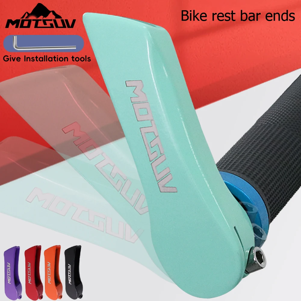 MOTSUV Bike Rest Handle Bar Bicycle Multicolor Vice Handlebars Accessories Aluminum Vice Calf Horn Grips Vice-bar Riding Parts