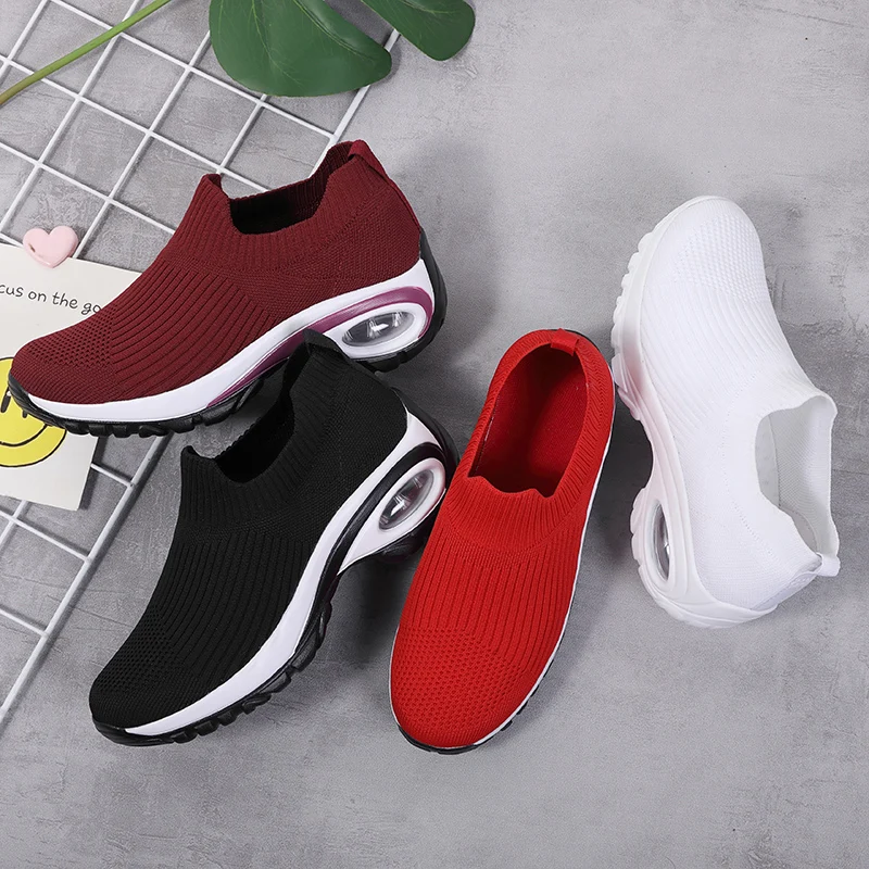 2020 autumn Women Tennis Shoes Female Comfortable Outdoor Jogging Sport Shoes Stable Athletic red black pink Soft Trainers hot