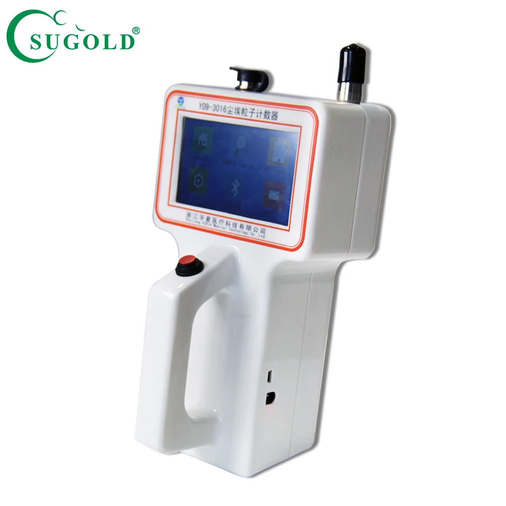 Handheld 2.83L Airborne Particle Counter Dust Particle Counter For Clean Rooms