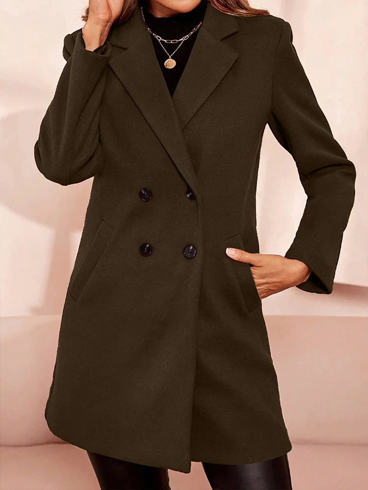 Edgy Street Trendsetter Trenchcoat met polokraag Slim Fit Stedelijke mode Casual Veelzijdig Chic Stijlvol Glamoureus voor dames