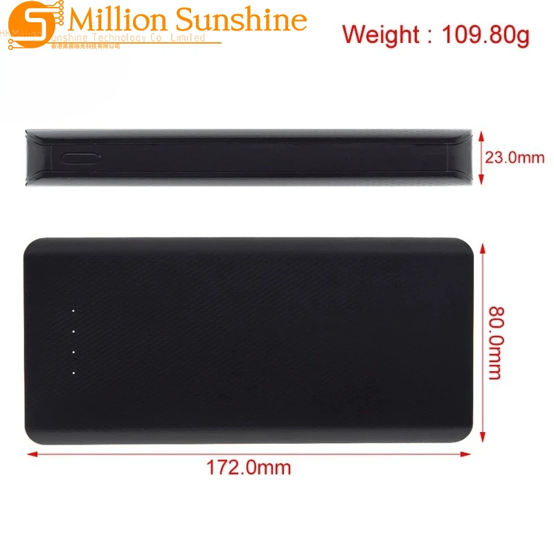 QC4.0 QC3.0 5V 4.5A 22.5W Dual USB Micro/Type-C USB 8*18650 Power Bank Battery Box 25000mAh Mobile Phone Charger DIY Shell Case