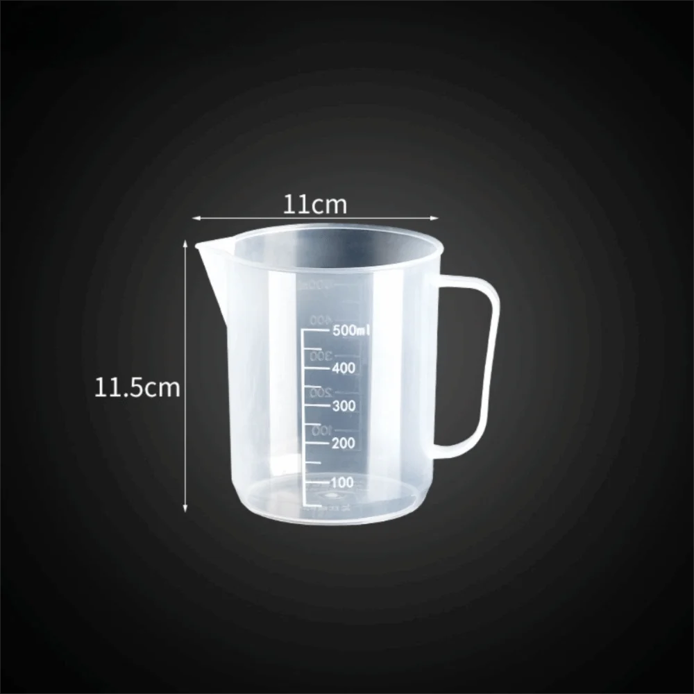 Clear Graduated Measuring Cup Plastic Large Capacity Laboratory Beaker with Lid Scale Transparent Mixing Cup Kitchen Baking