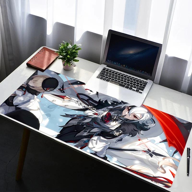 

Mouse Pad Laptop Rubber Extended Desktop Mat Computer Gamer Mousepad Gaming Accessories G-genshin Impact Arlecchino Keyboard Pad