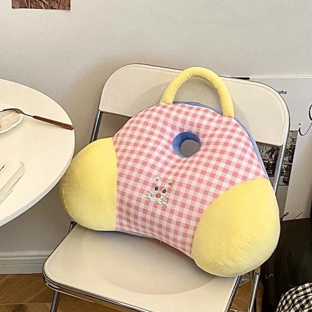 New Cartoon Pillow Seat Cushion Breathable Rebound Office Chair Pad Ultra Soft Waist Cushion For Long Sitting Lumbar Support