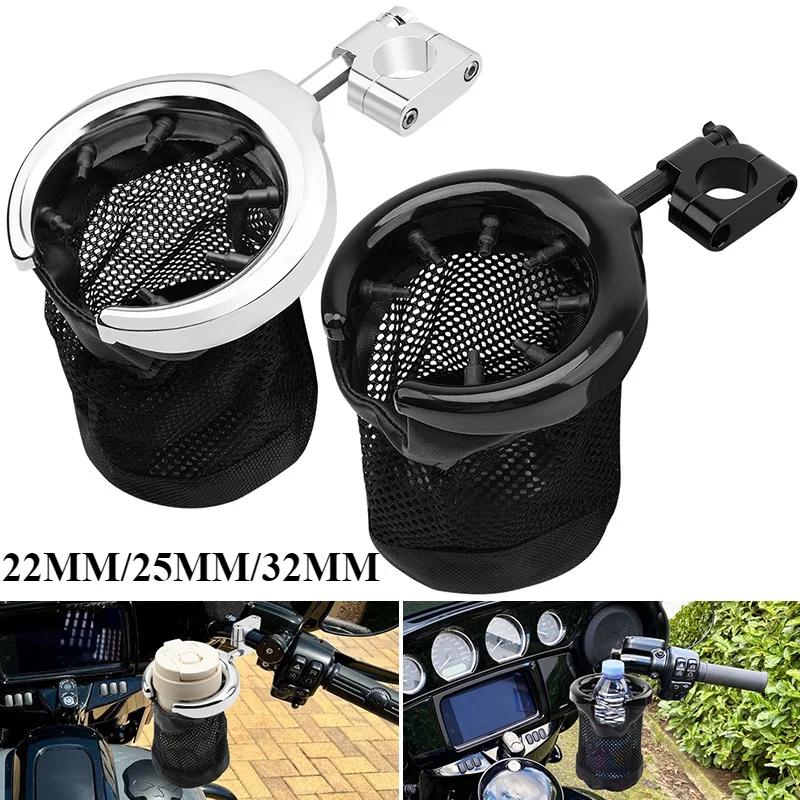 Motorcycle Drink Cup Holder Adjustable Handlebar Bottle Holde For Harley Touring Softail Breakout Dyna Sportster HONDA YAMAHA