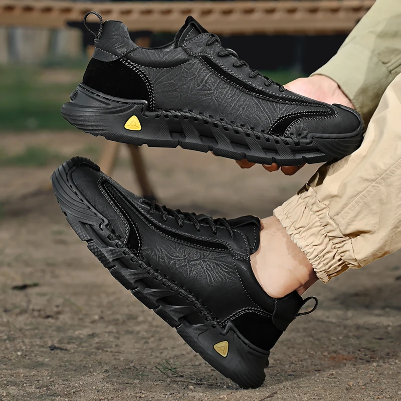 Men's Breathable Lightweight Comfortable Work Shoes Non Slip Sneakers for Outdoor  Walking image 5