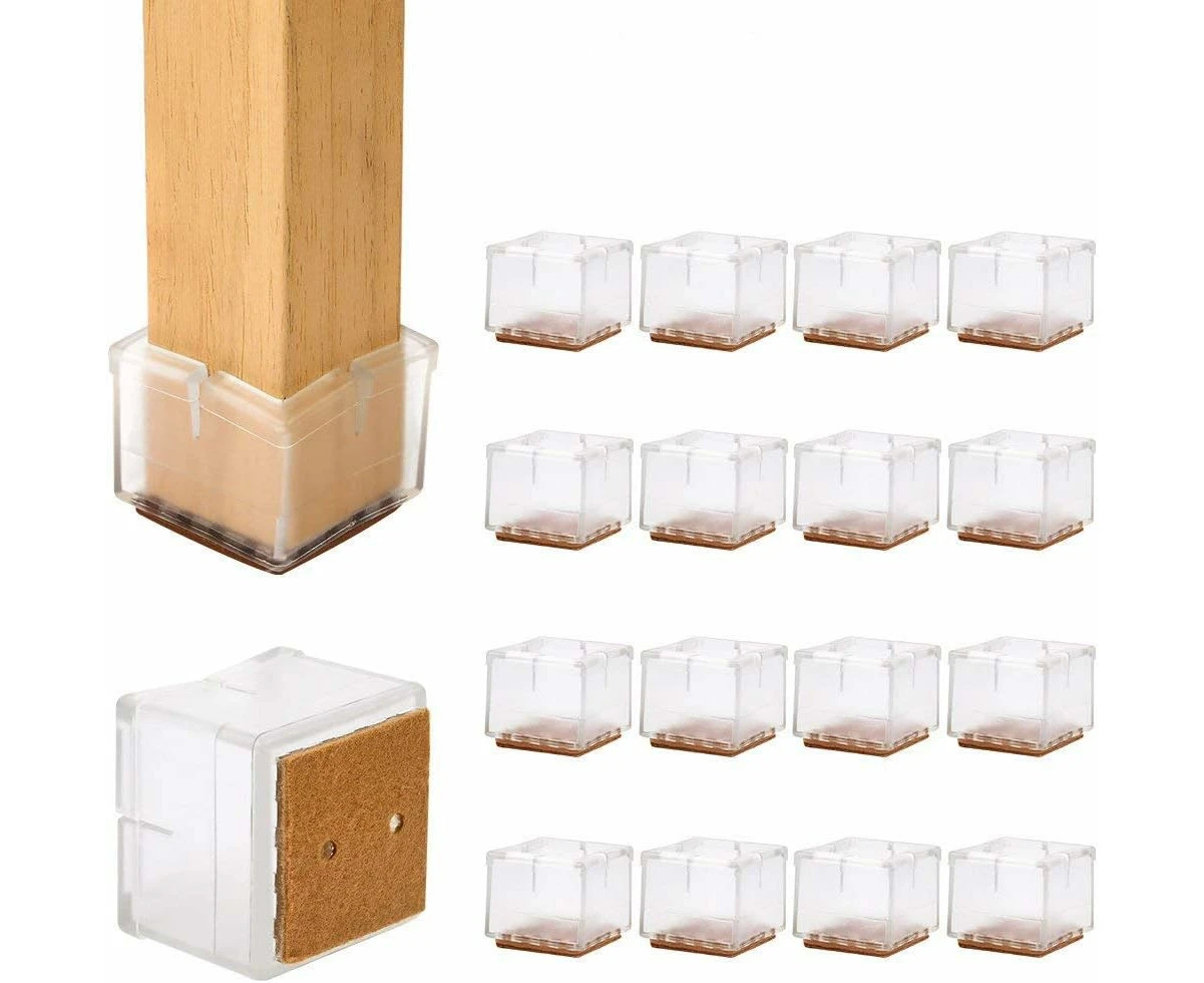 16 Pcs Silicone Furniture Glides Chair Leg Caps Non-Slip Prevent Scratches Silent Feet Pad for Restaurant Bar Kitchen and Home