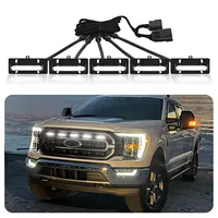 Car Accessories Front Grills Led Lights For Ford F150 F-150 XL XLT 2021 2022 2023 Led Lights Bar Grille Led Light Yellow Led