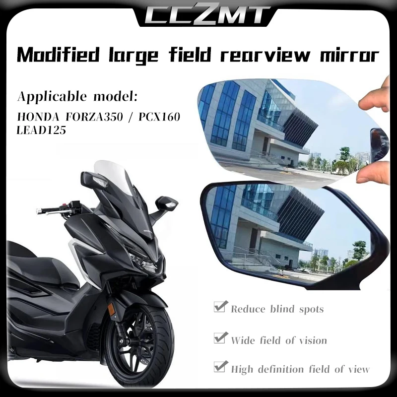 For HONDA FORZA 350 Forza350 lead125 Convex Mirror PCX160 Motorcycle Increase Rearview Mirrors View Vision Lens Accessories