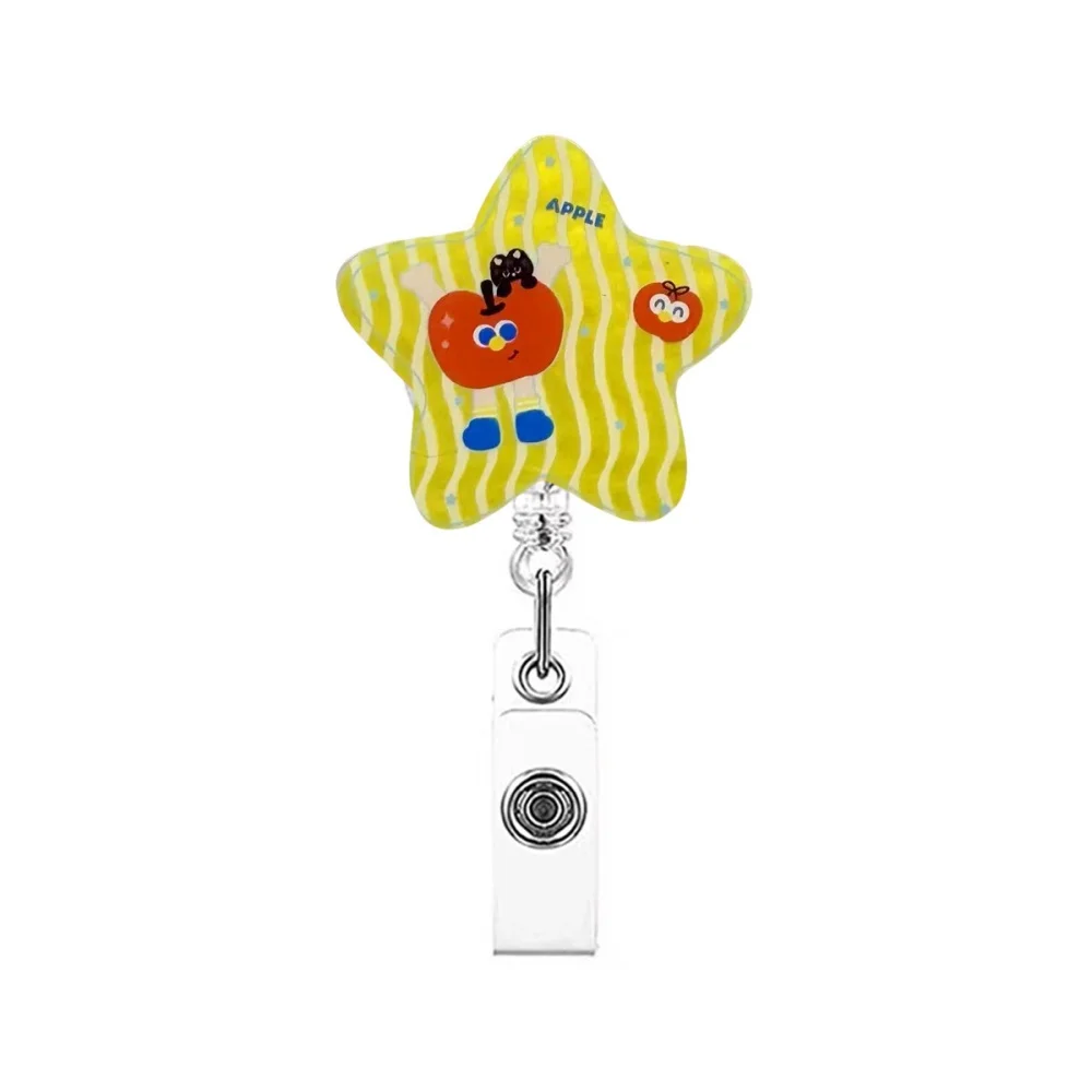 

Star Black Cat ID Badge Holder Retractable Nurse Doctor Hospital Badge Reel with 360 Rotating Alligator Clip Office Supplies