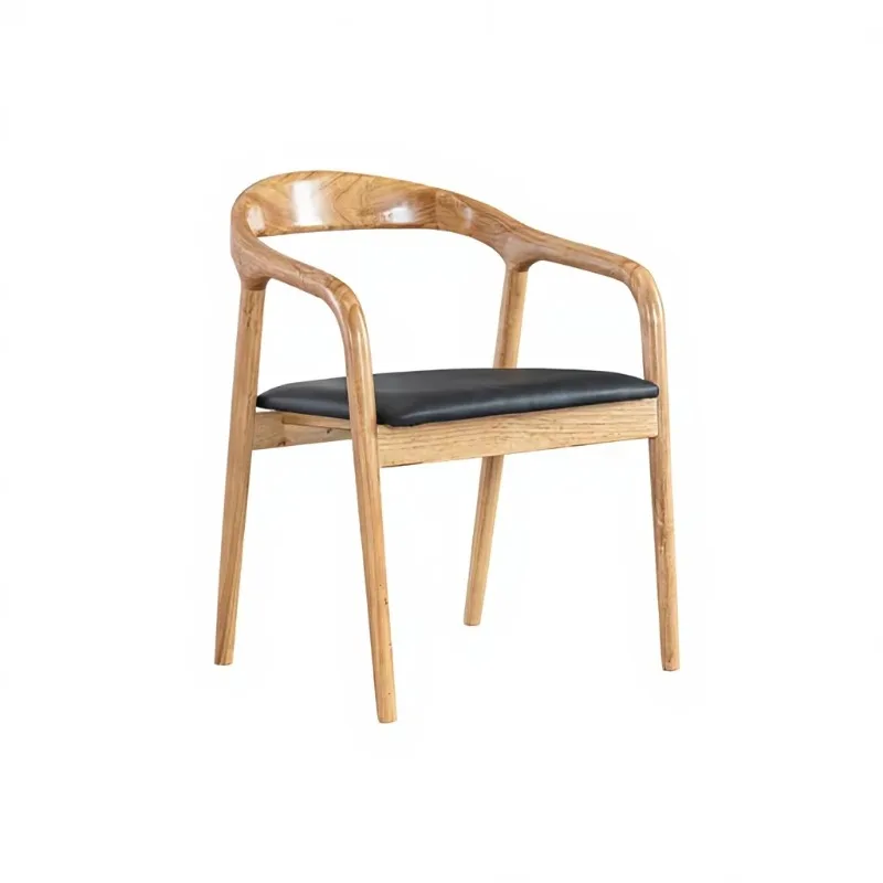 Scandinavian Solid Wood Dining Chair Household Armrest Backrest Dining Chair Tea Room Solid Wood Study Schmaltz Chair