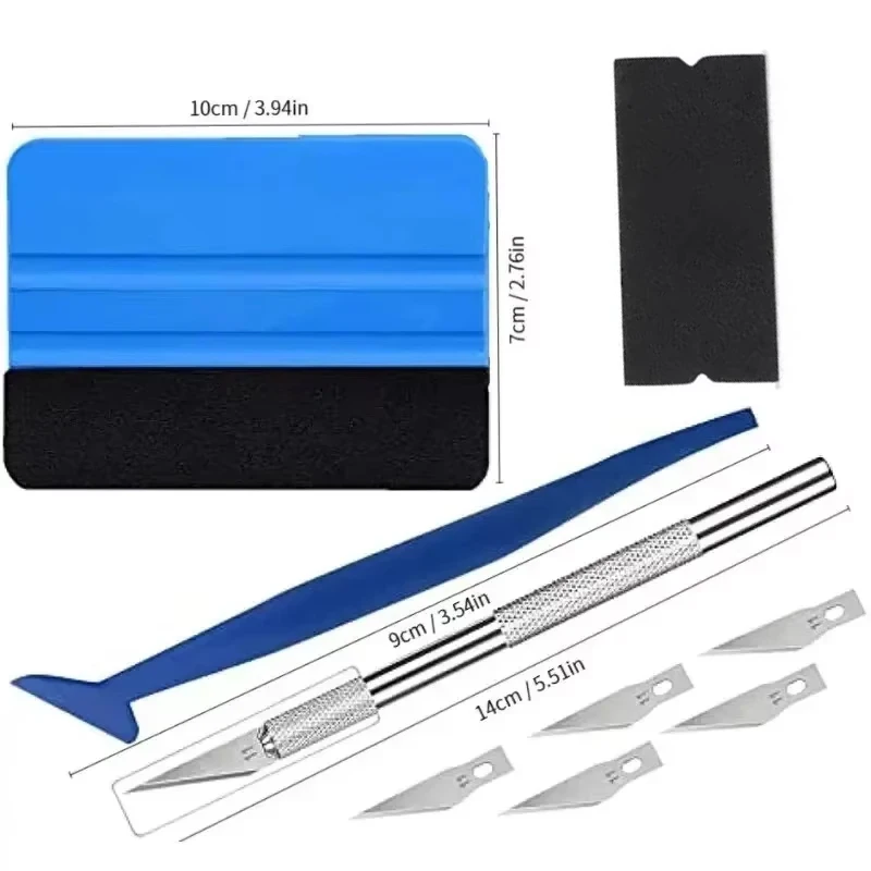 

10pcs/set Car Wrapping Tools Kit Vinyl Scraper Cutter Film Squeegee Vinyl Spatulas Plastic Wrap Tools Window Tinting Tools