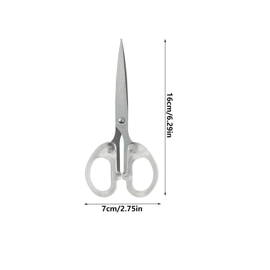 مقص منزلي شفاف مقص فني من الفولاذ المقاوم للصدأ خياط مصنوع يدويًا مقص مطبخ قرطاسية للطلاب #5
