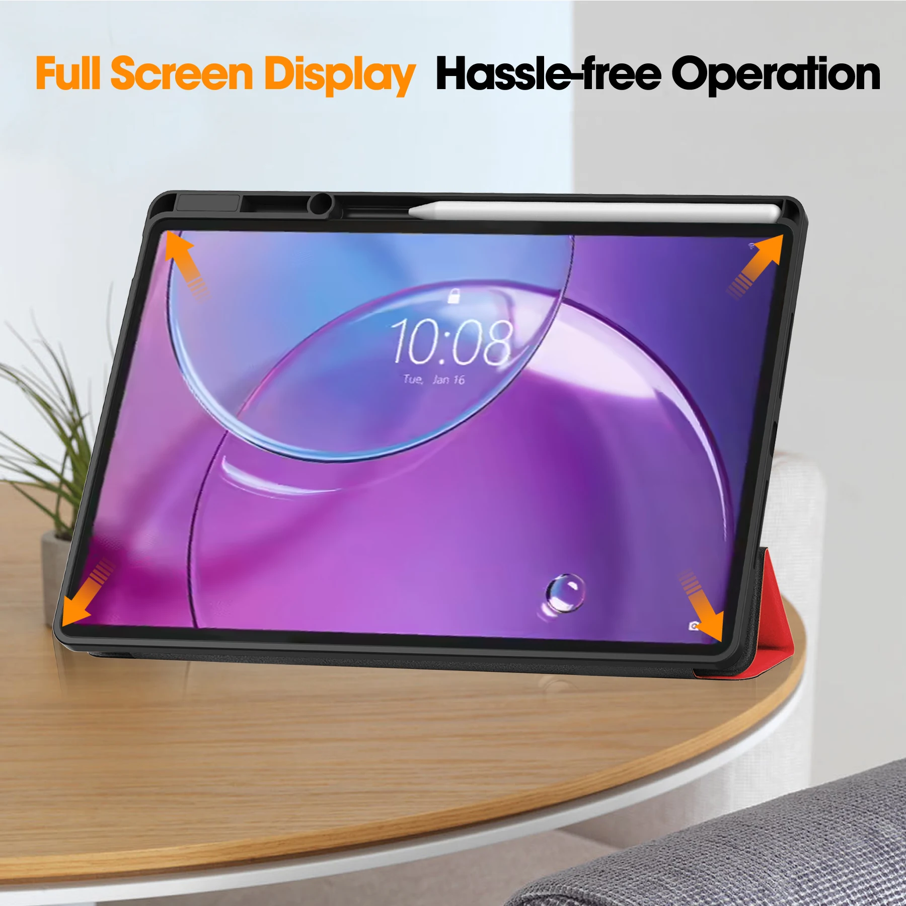 For Lenovo Idea Tab Pro Gen 2 TB376FC xiaoxin pro GT 13 2026 Tablet Case PU Leather Sleep Tri-fold Bracket Cover with pen slot