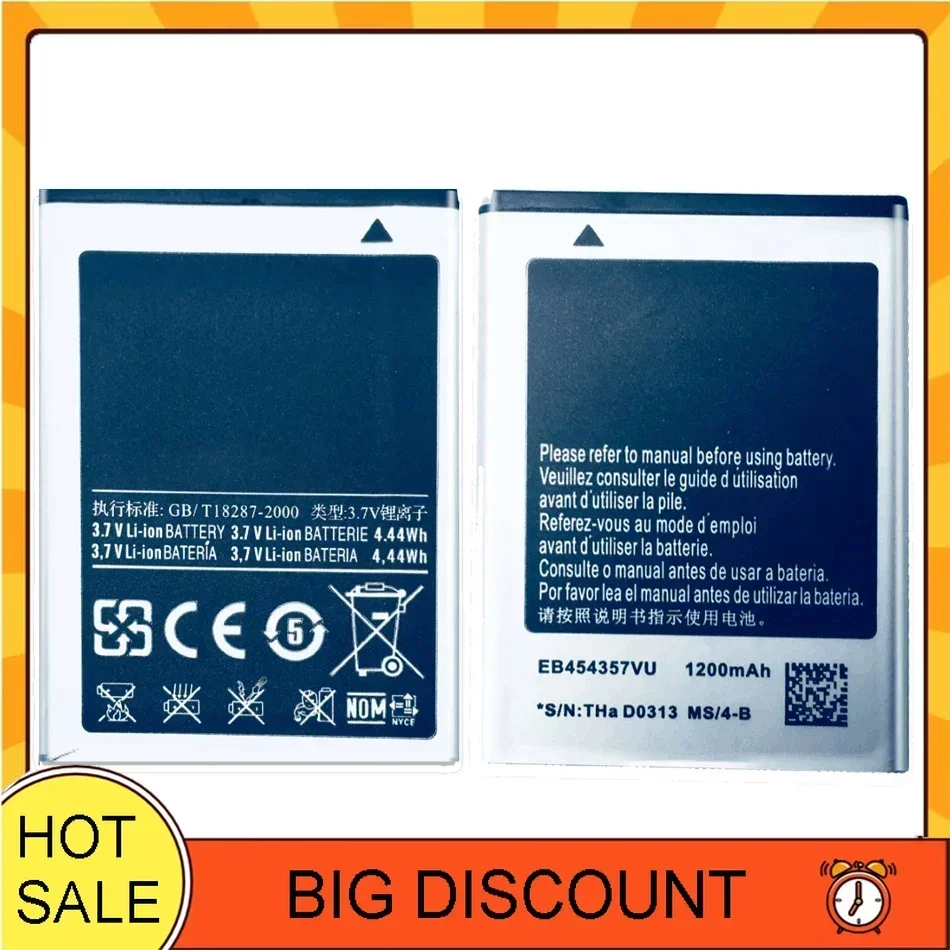 EB454357VU Battery For Samsung Galaxy Mobile Phone GT-S5360 GT-S5368 GT-S5380 GT-S5302 GT-S5300 Wave Y