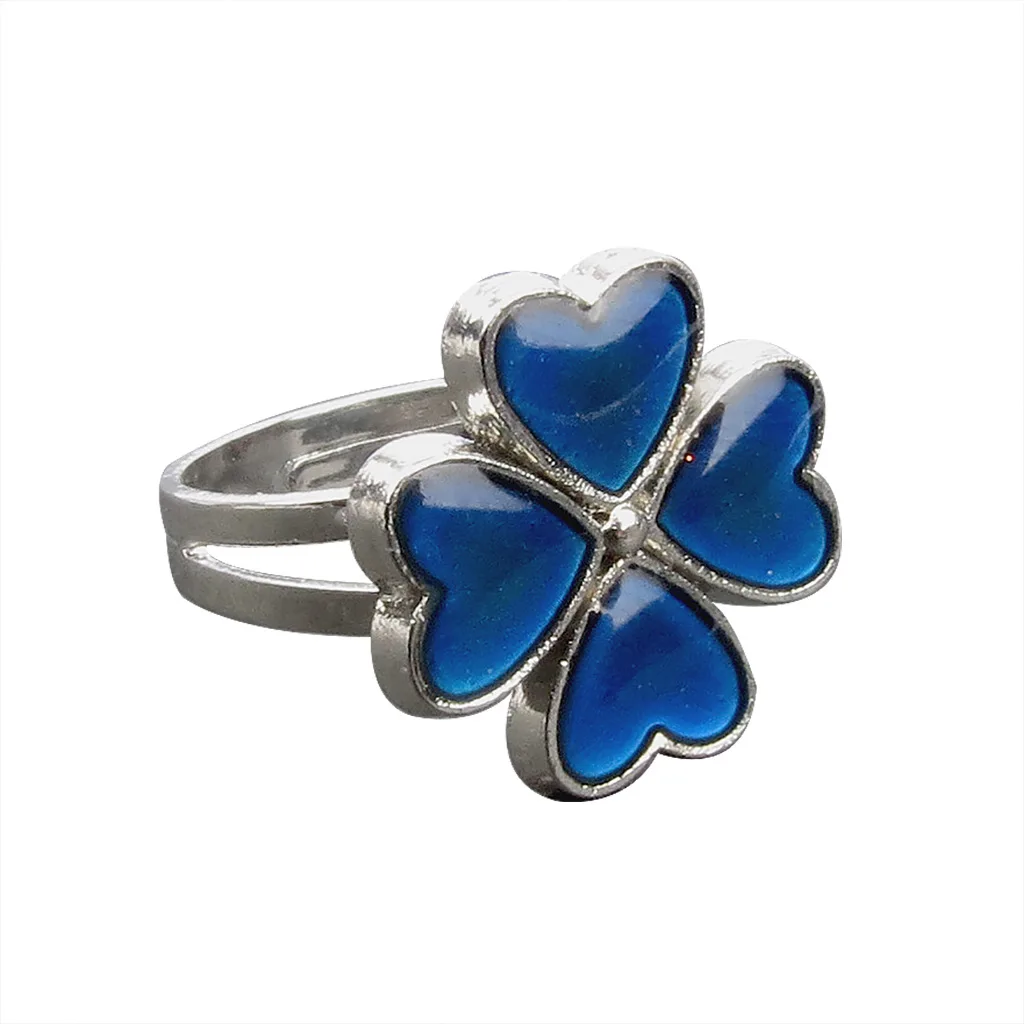 1pc Amizing Color Changing Flower Mood Ring for Men Women
