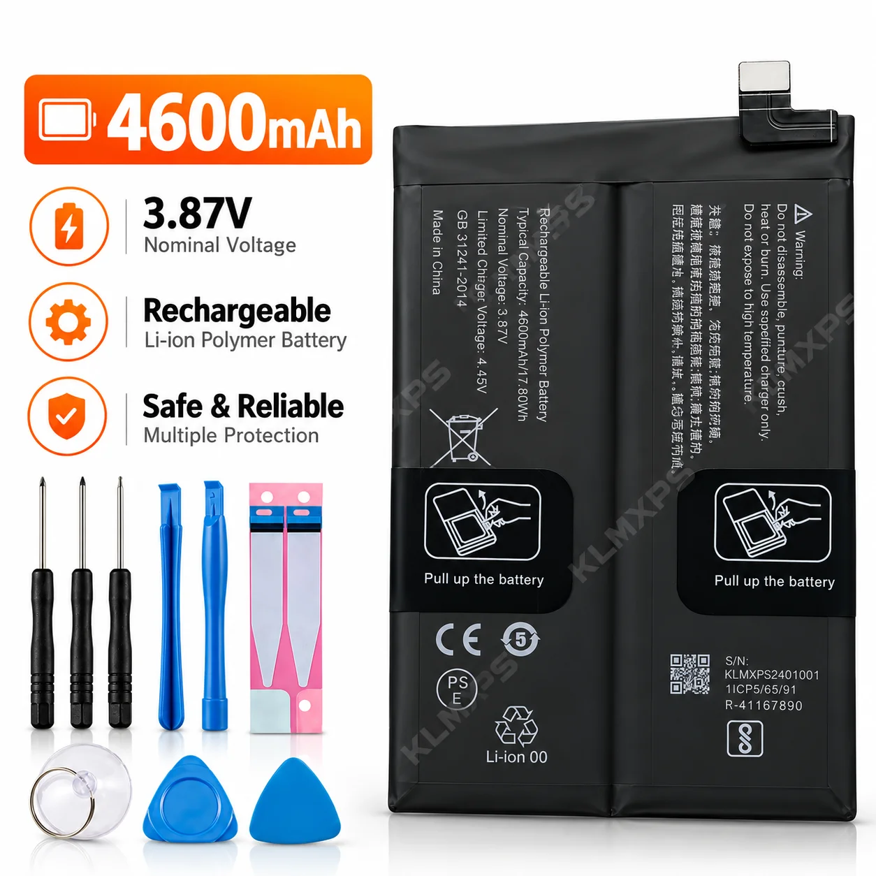 BLP997 4600mAh Battery Replacement For OPPO Reno10 Pro 5G / OnePlus CPH2525 CPH2541 A302OP Li-ion Polymer Phone Battery With Rep