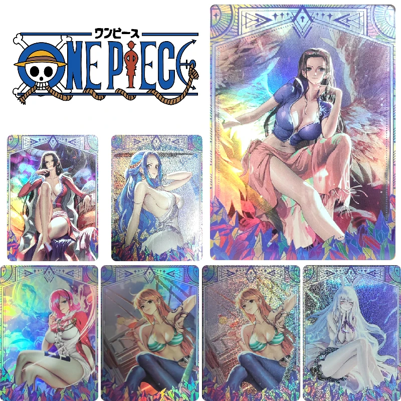 

ONE PIECE Anime Characters Nami Miss Allsunday DIY Homemade Bronzing Collection Card Christmas Birthday Gift Game Toys