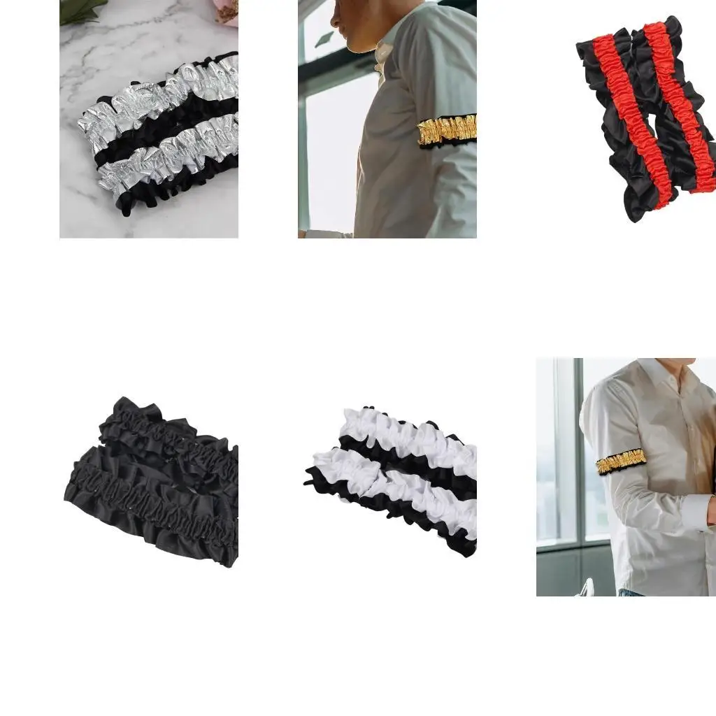 652f elastisches Hemd Ärmel bleibt Hemd Ärmelhalter Arm Strumpfband für Frauen Verstellbare Hemd Armstempel Rüschenhülle Band
