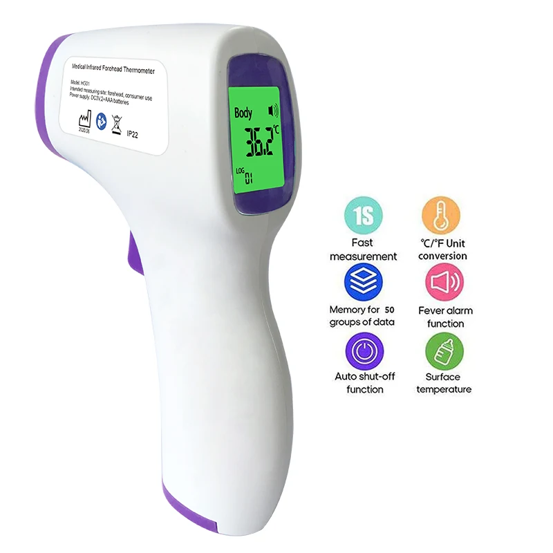 1pcs Forehead Temperature Gun Infrared Handheld Thermometer,Home Temperature Gun, Non-Contact Thermometer/Finger Pulse Oximeter