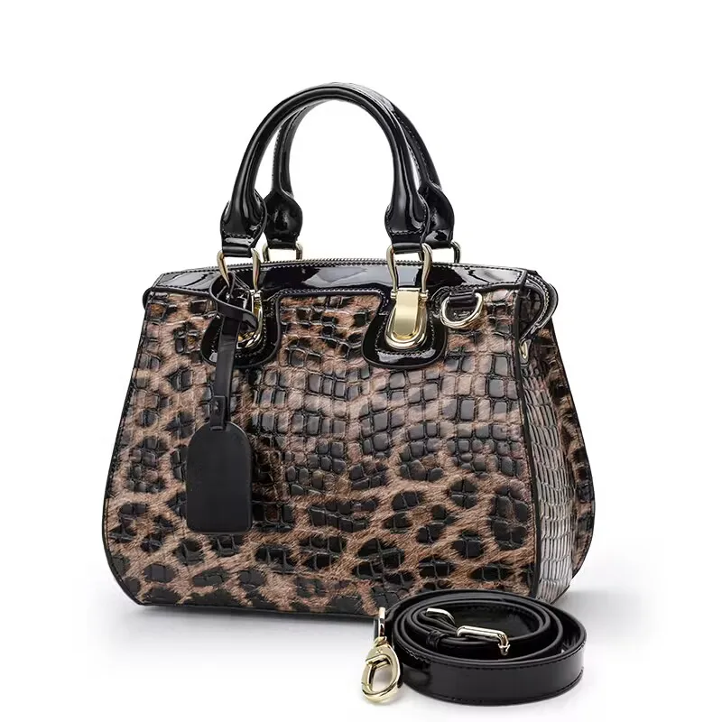 Aidrani  Trendy original design women's handbag, made of high-quality cowhide, large capacity leopard print color