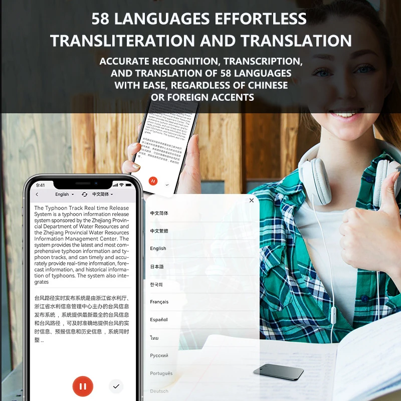 Newest AI ChatGPT-4 App Phone Call Activated Voice Recorder Transcribe Summarize Language Translation Smart Magnet Dictaphone