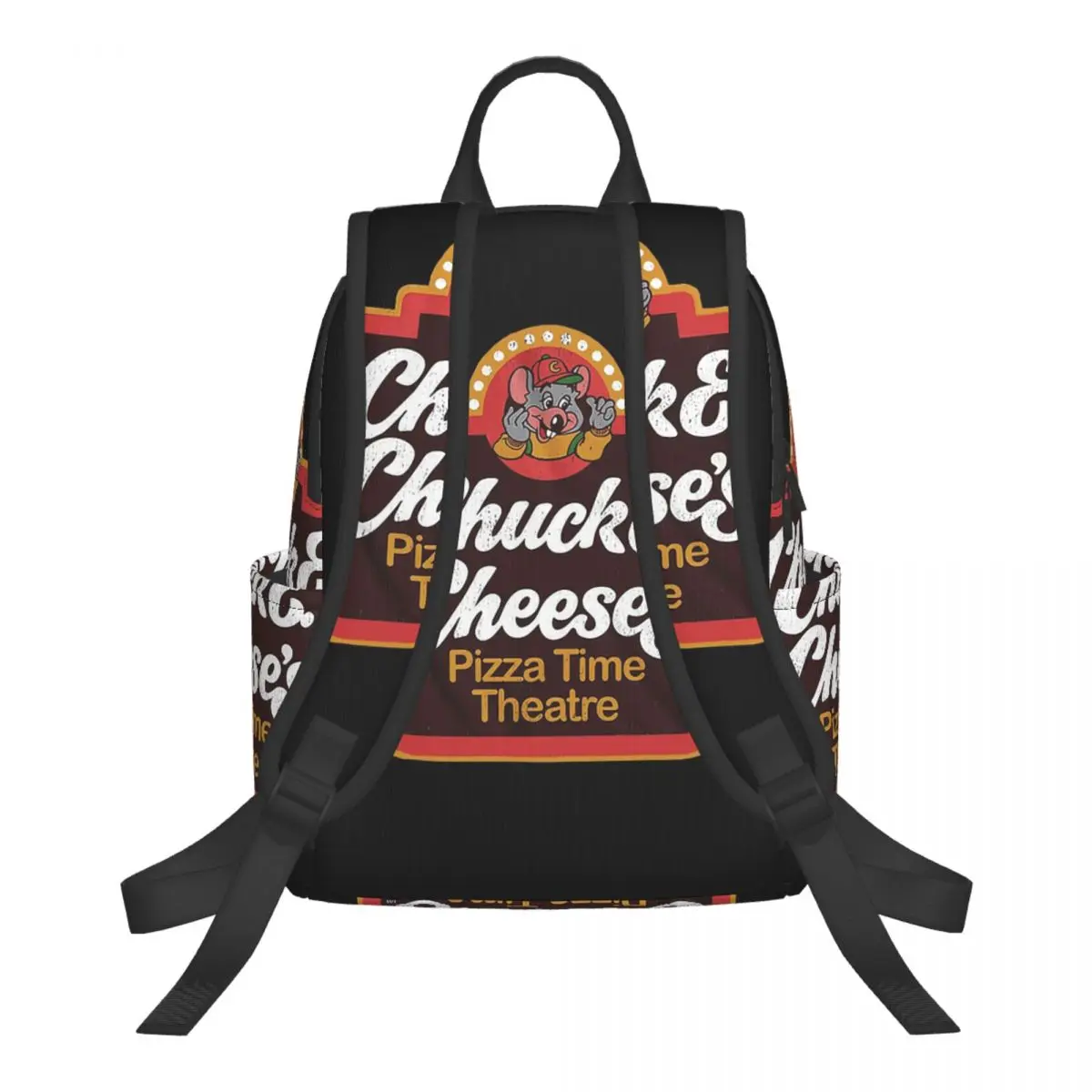 Chuck E Cheeses Pizza Time Theater Student Backpack School Bag Hiking Travel Daypack for Men Women Fashion Bookbag Shoulder Bags