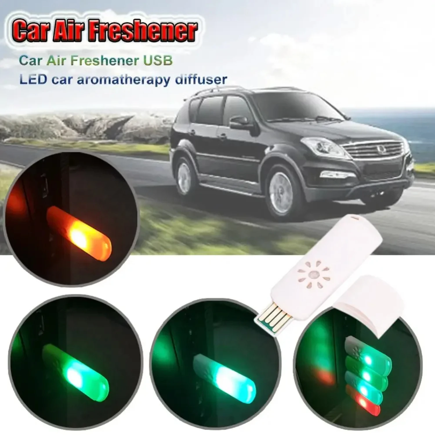 Energizing Color-Changing Stylish Tipurpose Car Aromatherapy Diffuser for an Oasis on Your Daily Commute - Compact USB Mini Air 