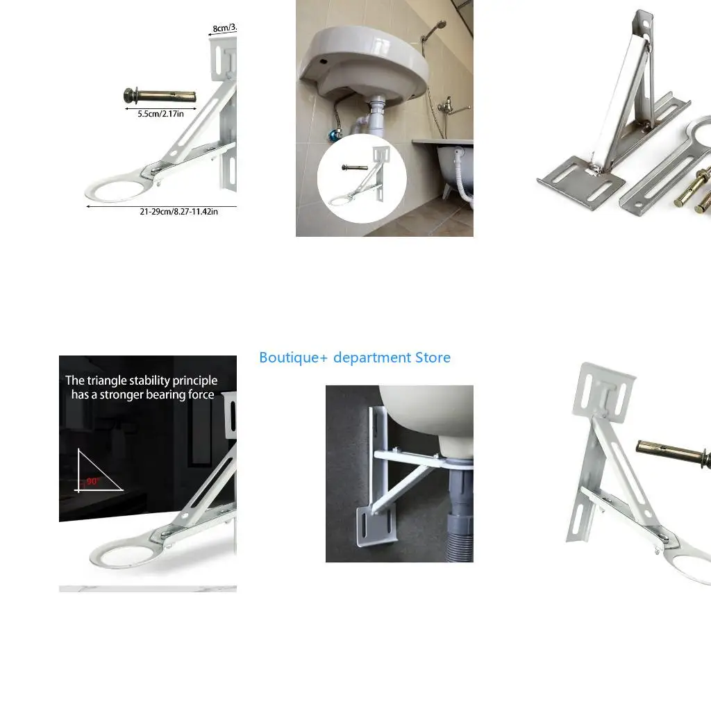 E1PD Heavy Duty 3 Hole Sink Bracket Metal for Secure and Stable Basins Mounting in Bathroom