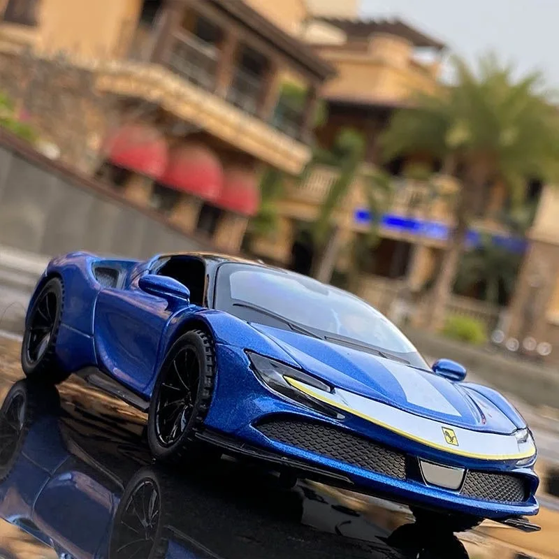 

1:32 Ferrari SF90 Street model car model made of pre-fabricated metal toy for children gift boyfriend collection of simulated